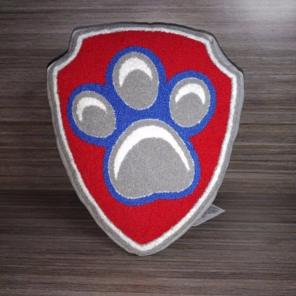 Pottery Barn Kids Red Paw Shield Decorative Pillow